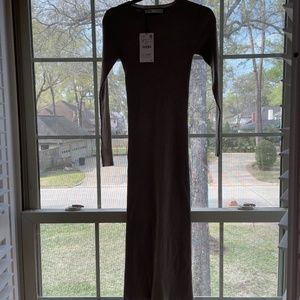 Beige Zara slim dress